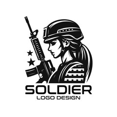 Soldier Vector Logo Design