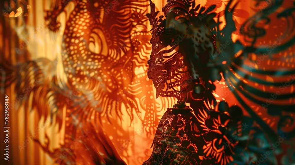 Poster detailed close-up of a statue of a person, suitable for various projects
