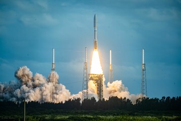Rocket flying during United Launch Alliance