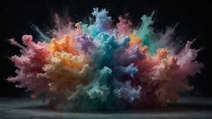 explosion of light and smoke color full