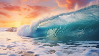 Beautiful Landscape Background Blue Ocean Wave