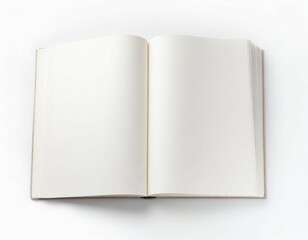 Simple White Blank Book with Open Pages