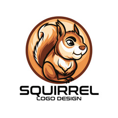 Squirrel Cartoon Logo Design