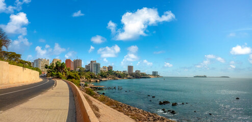 Stunning ocean views from the Corniche promenade, Dakar, Senegal, West Africa © Luis
