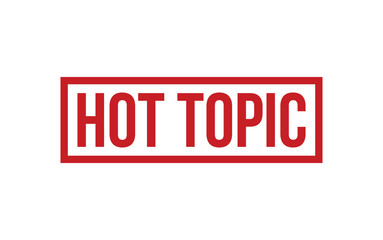 Red Hot Topic Rubber Stamp Seal Vector