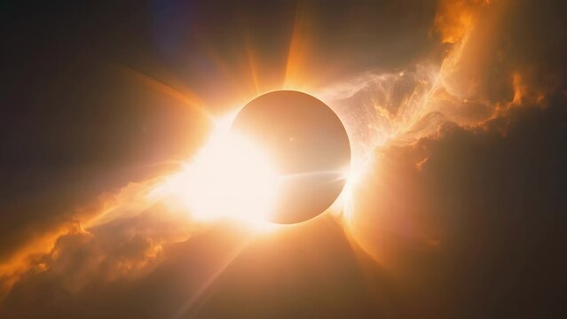 The travelers are small against the vastness of the eclipse gateway highlighting the magnitude of their journey and the courage it . .