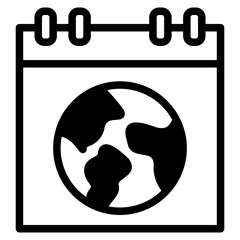 Earth day calendar icon, Earth Day related vector