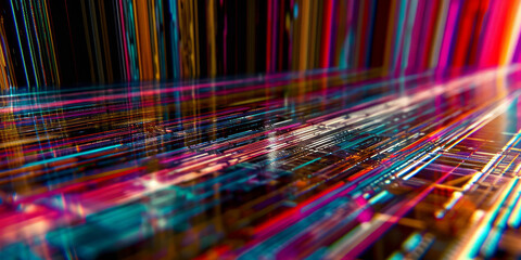 Vibrant Abstract Light Streaks in Dynamic Motion