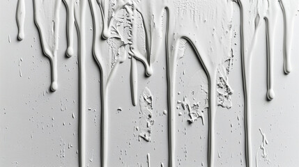 Light gray paint drip on a pure white background