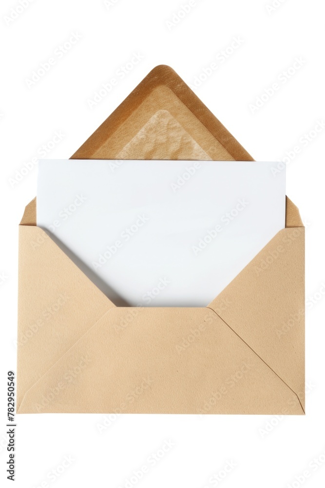 Poster An open envelope with a piece of paper inside, ready to be read. Perfect for business or communication concepts