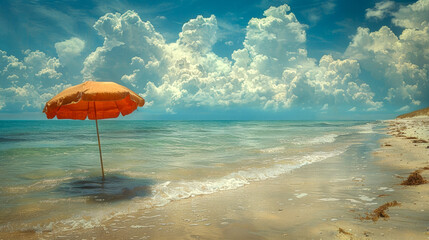 Summer time at the beach: relaxation and sunshine on sunny beaches
