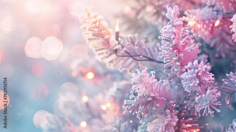 Poster close up of colorful flowers on a tree, suitable for nature concepts