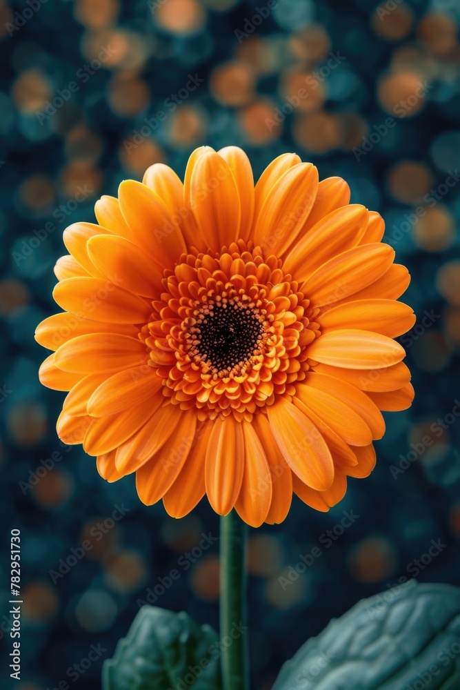 Poster A beautiful orange flower with a blurred background. Perfect for adding a pop of color to any design project
