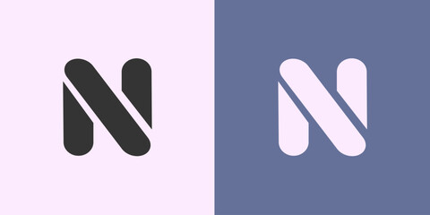 Modern business logo design of N letter for a company