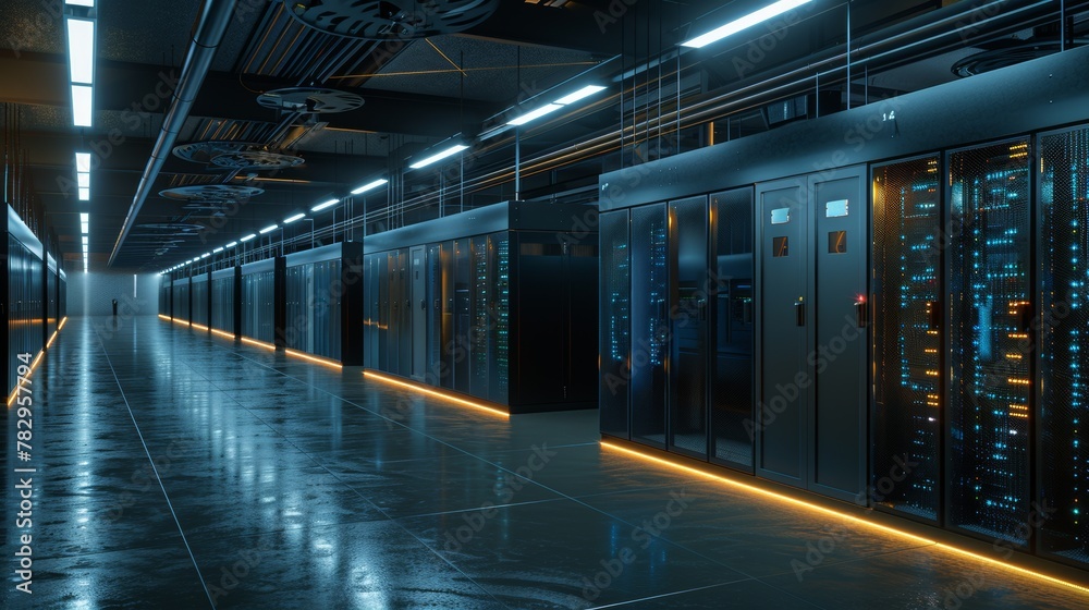 Poster Data center render in AI...