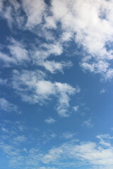 Blue sky background with clouds