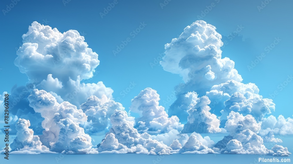 Aufkleber An illustration of transparent clouds in different shapes and sizes