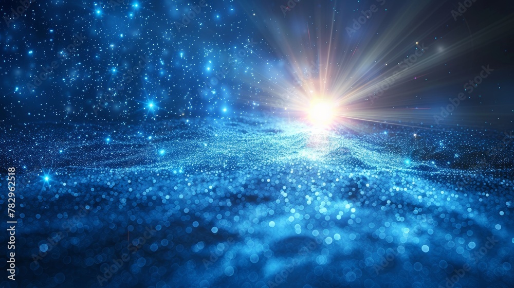 Aufkleber Sunlight with a glow light effect. Sparkles are thrown into a starburst.