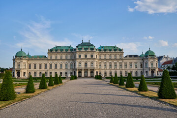 Beautiful view of the Upper Belvedere building facade - obrazy, fototapety, plakaty