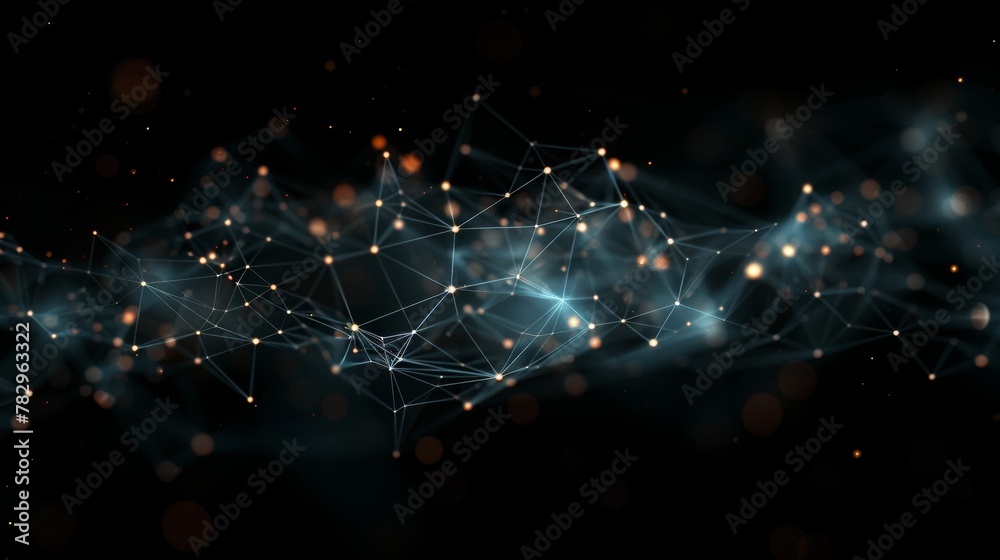 Poster Abstract background created by computer generated futuristic network shape