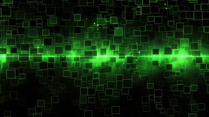 Obraz premium Futuristic Green Matrix-Style Data Stream Background