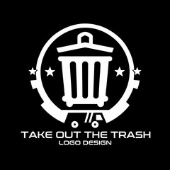Take Out The Trash Vector Logo Design