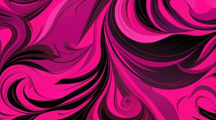 Abstract Pink and Black Swirl Design Background