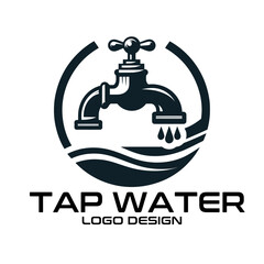 Tap Water Vector Logo Design