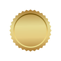 Golden gradient award, badge, banner vector icon
