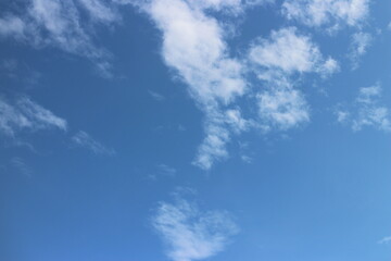 white clouds with blue sky