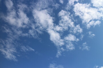 white clouds with blue sky