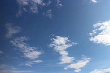 white clouds with blue sky