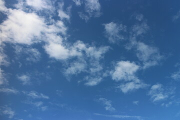 white clouds with blue sky