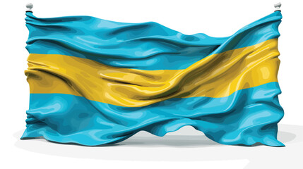 Bahamas Flag with a beautiful glossy silk texture  - obrazy, fototapety, plakaty