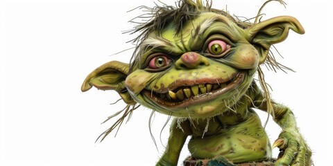 Detailed view of a troll statue, suitable for fantasy themes