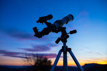 Astronomical telescope for observing stars, planets, Moon and other celestial objects.