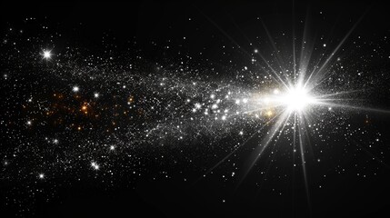 Light glow effect stars explode with sparkles on a transparent background. - obrazy, fototapety, plakaty