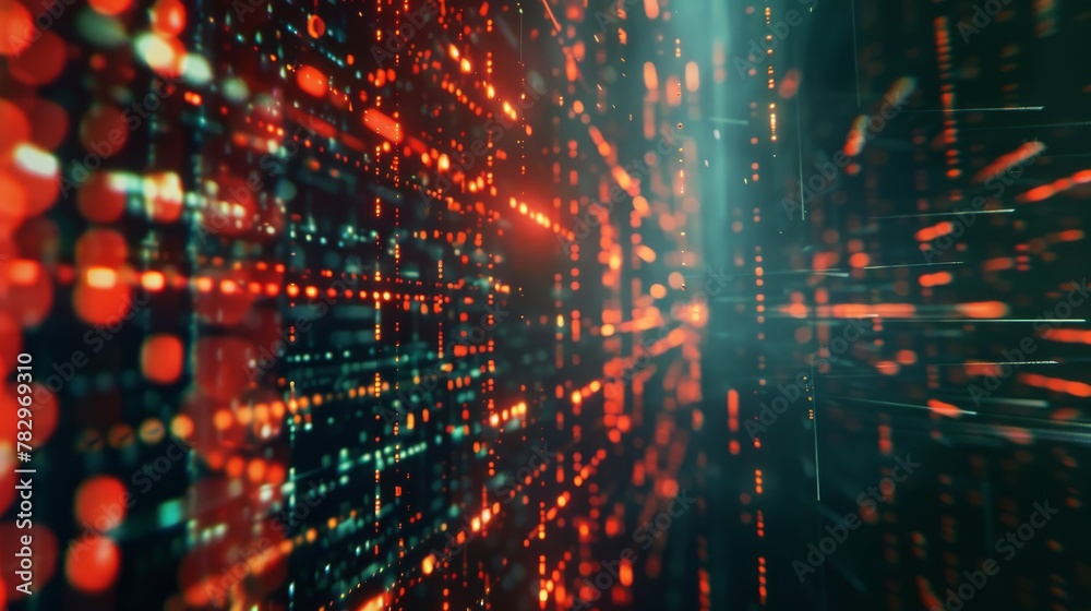 Poster Background with futuristic binary abstracts