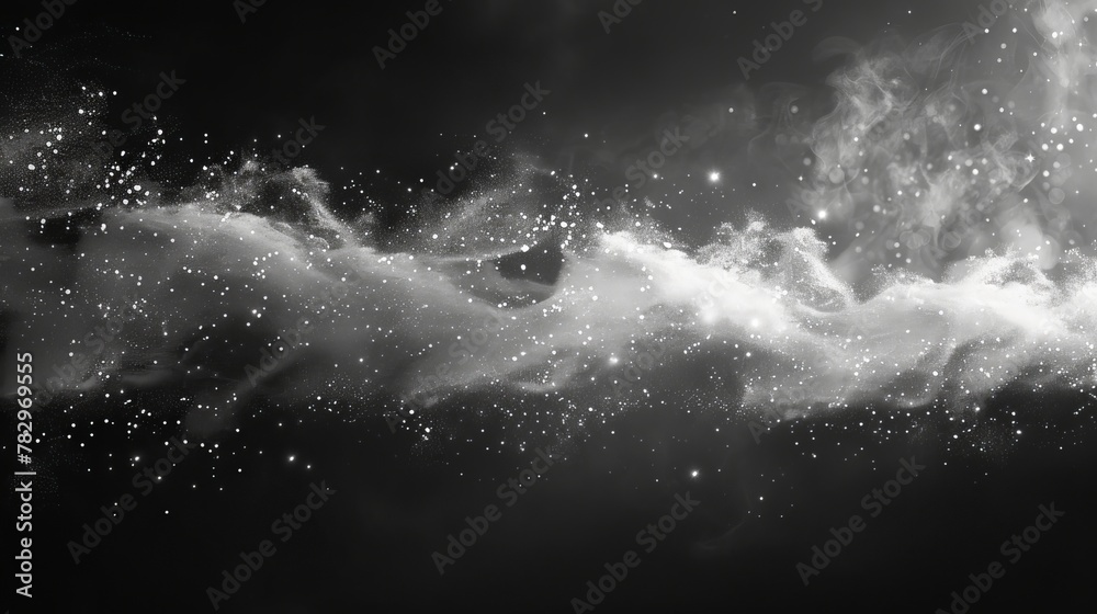 Aufkleber Clouds and blizzards. White smoke, fog, spray, whirlwind effect on transparent background. Dynamic 3D elements.