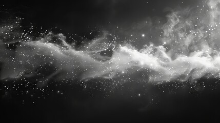Clouds and blizzards. White smoke, fog, spray, whirlwind effect on transparent background. Dynamic 3D elements.