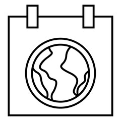 Earth day calendar icon, Earth Day related vector
