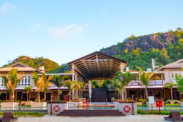 Naklejka premium architecture and beautiful nature of Seychelles