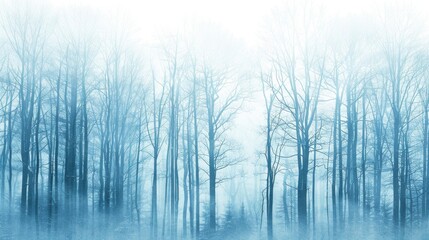 Snowy trees in a serene winter landscape, ideal for seasonal designs