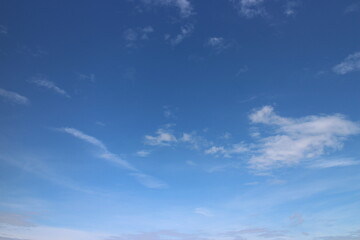 Naklejka na ściany i meble blue sky with white, soft clouds