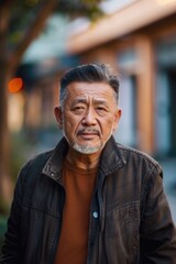 Fototapeta premium A man wearing a brown shirt and jacket, suitable for various concepts