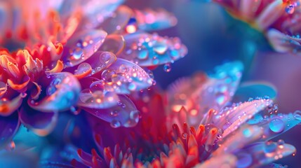 Close-up of flowers with water droplets, perfect for nature backgrounds