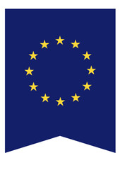 Flat European Union flag. Vector illustration. Icon design.	