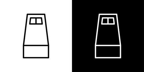 棺桶のシンプルな線画アイコン