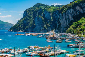 the wonderful island of Capri, amalfi coast, bay of naples, italy - obrazy, fototapety, plakaty