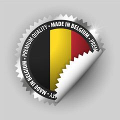 Made in Belgium graphic and label.